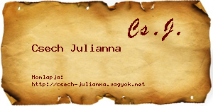 Csech Julianna névjegykártya